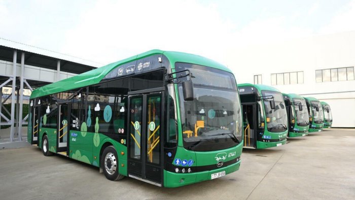 Azərbaycanda elektrikli avtobusların sayı 6 dəfəyə yaxın artıb