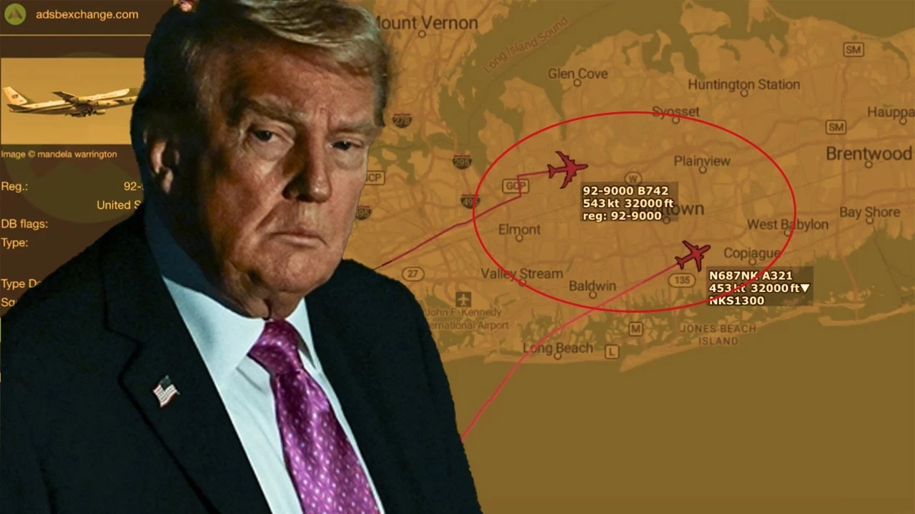 Trampın İngiltərəyə uçan təyyarəsi toqquşma təhlükəsi yaşadı