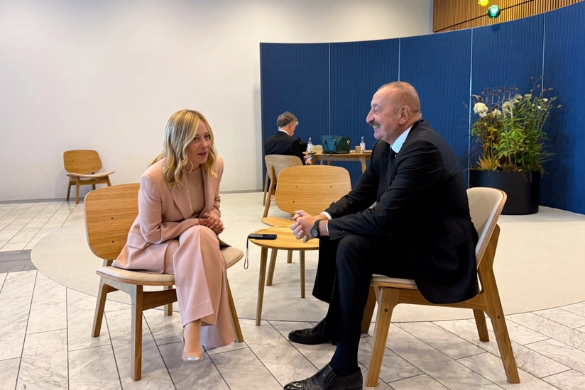 İlham Əliyev Kopenhagendə Ciorcia Meloni ilə görüşüb