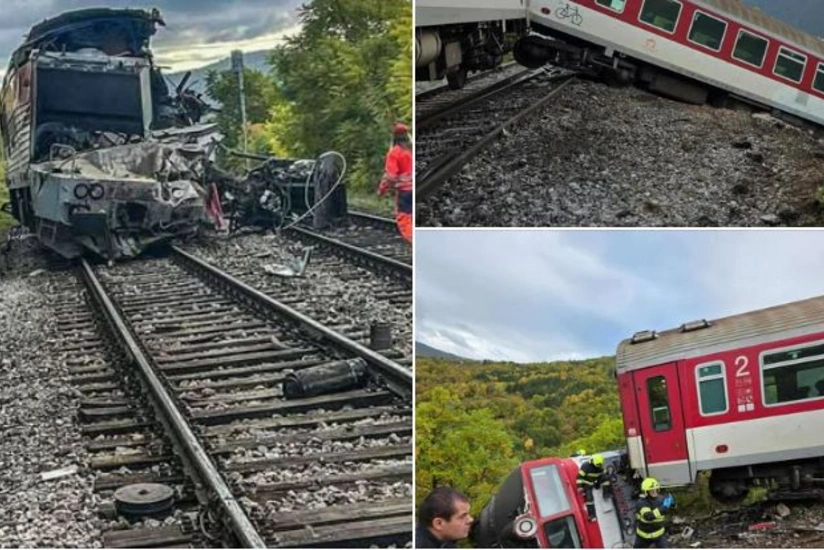 Slovakiyada iki qatarın toqquşması nəticəsində təxminən 100 nəfər xəsarət alıb