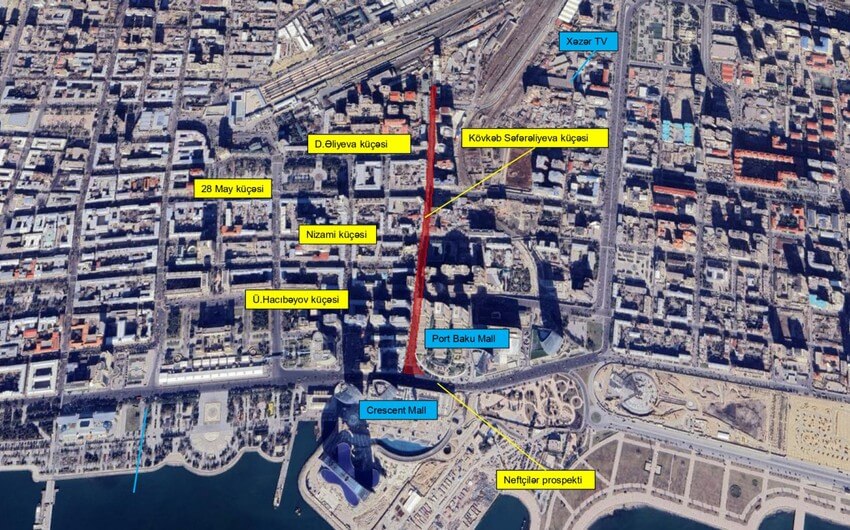 Bu küçədə hərəkət məhdudlaşdırılacaq