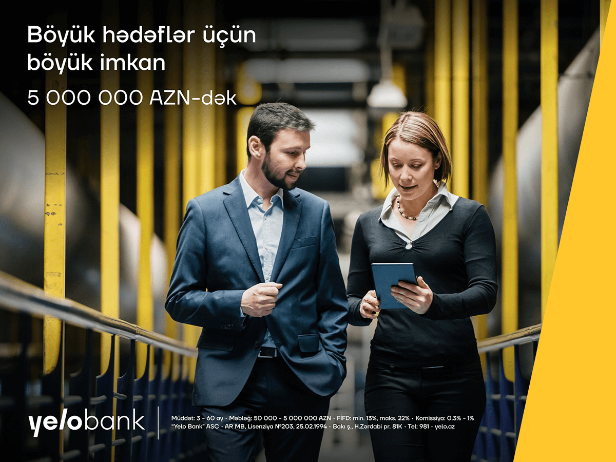 “Yelo Bank”dan 12 ay güzəşt müddətli biznes krediti