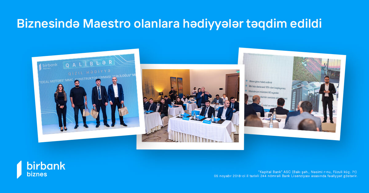 Biznesində “Maestro” olanlara hədiyyələr təqdim edildi