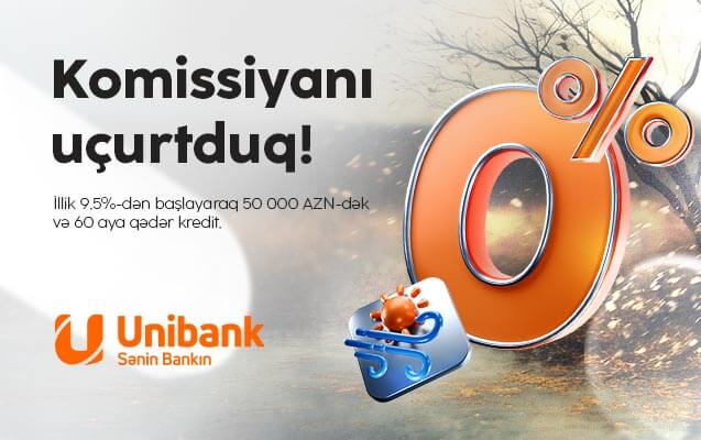 “Unibank” bir günlük “Komissiyasız çərşənbə” aksiyası keçirir