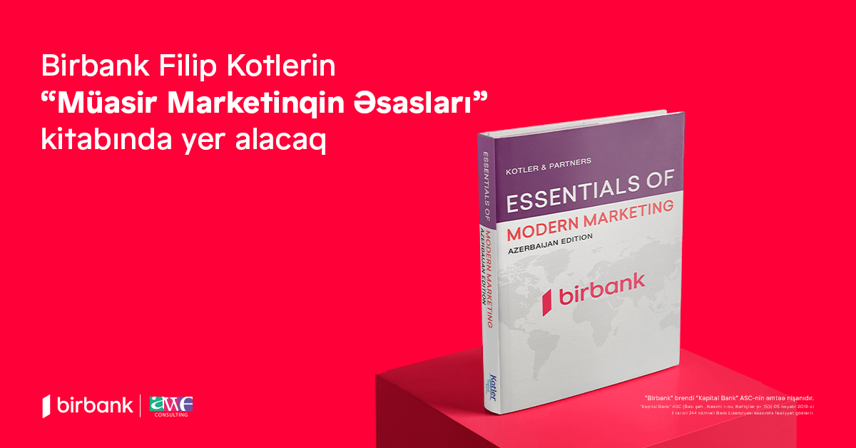 “Birbank” Filip Kotlerin “Müasir Marketinqin Əsasları” kitabında yer alacaq