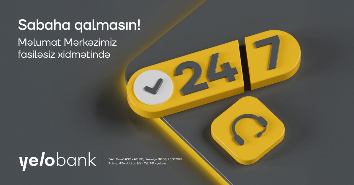 “Yelo Bank”ın Məlumat Mərkəzi artıq 24/7 xidmətində!