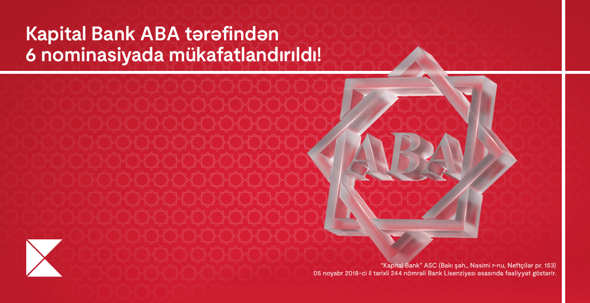“Kapital Bank” 6 nominasiyada mükafatlandırıldı