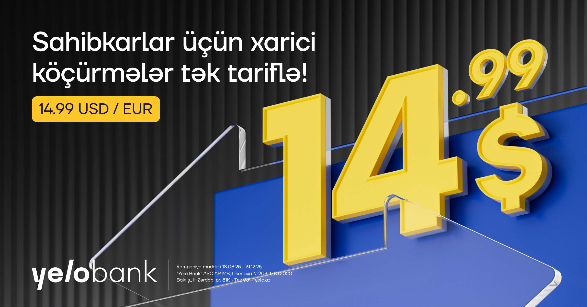 “Yelo Bank”dan yeni biznes müştərilərinə dəstək kampaniyası