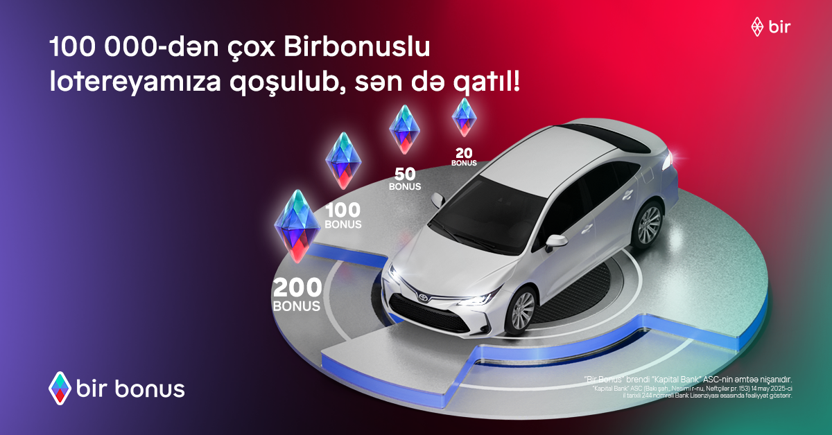 Tələsin və indi qoşulun! 100 000 nəfər Toyota Corolla və yüzlərlə bonus qazanmaq şansı əldə etdi