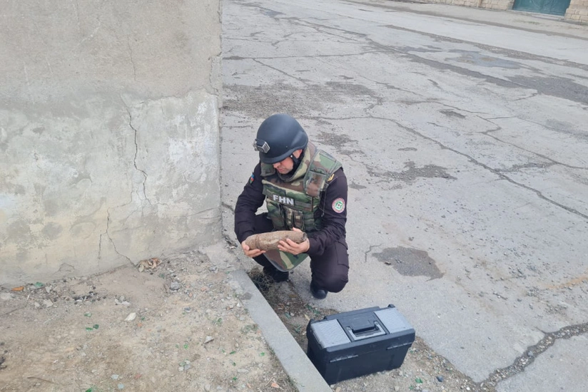 Sumqayıtda top mərmisi aşkarlanıb