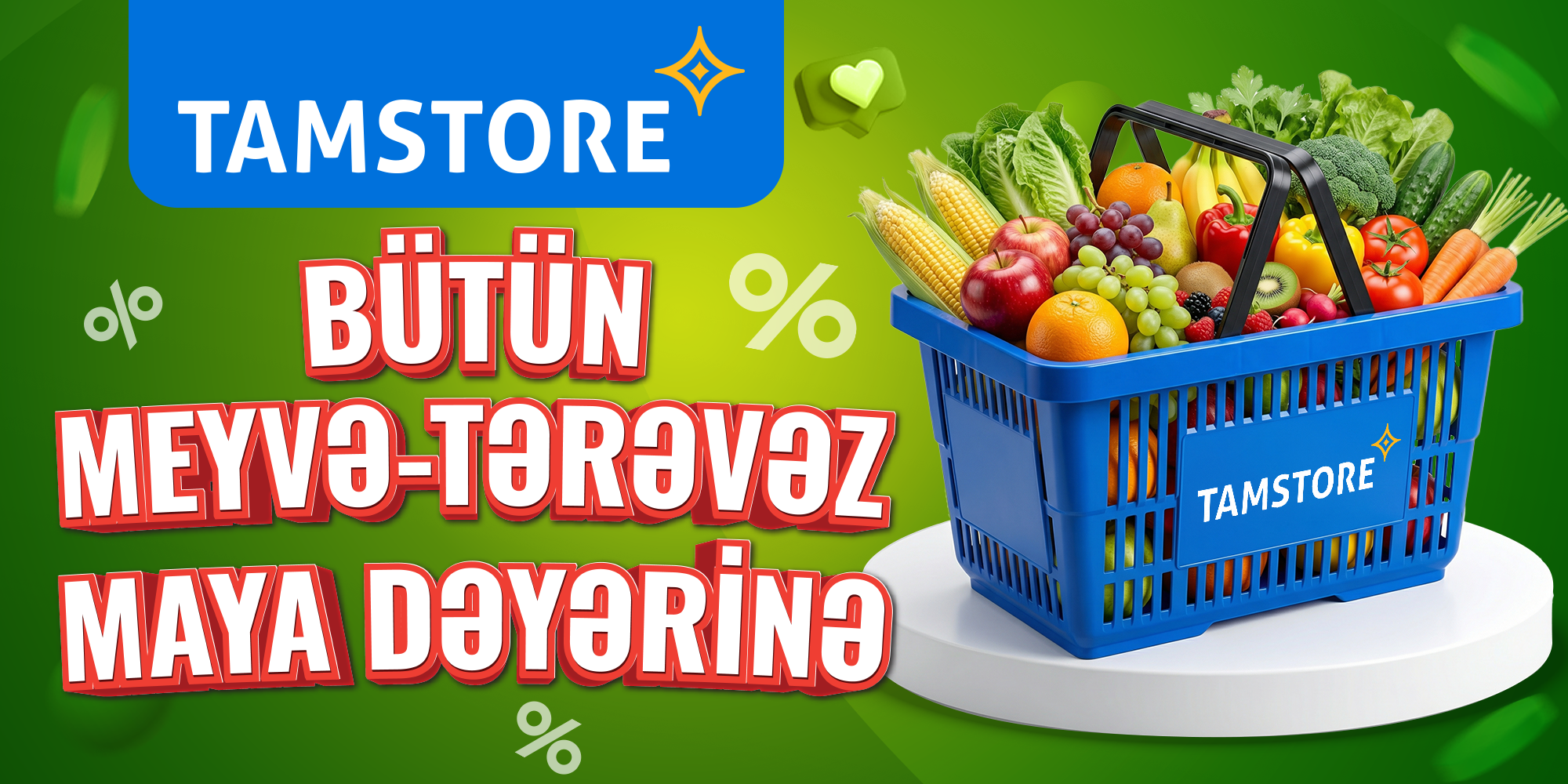 “Tamstore” meyvə və tərəvəzi maya dəyərinə satacaq