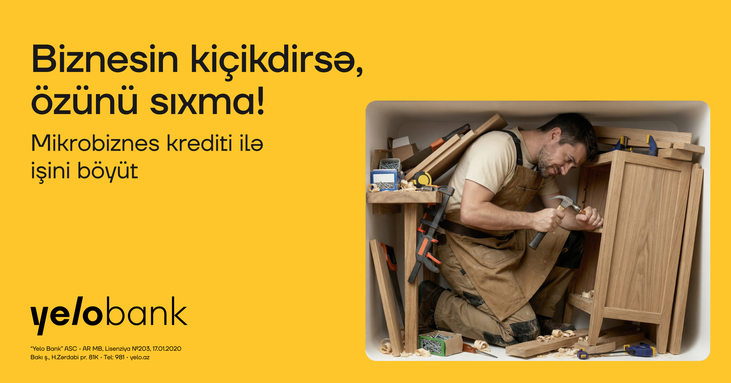 Biznesini dar çərçivələrə sığdırma: 100 000 AZN-dək sərfəli mikrokredit