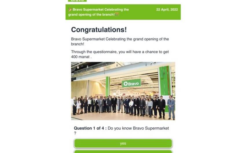 Nazirlik: "Bravo"nun adından saxta mesajlar yayılır"