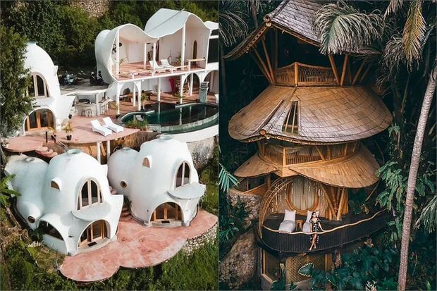 Dünyanın ən qəribə evləri: Bambuk sığınacaq, “göbələk” daxma, “gitara” malikanə