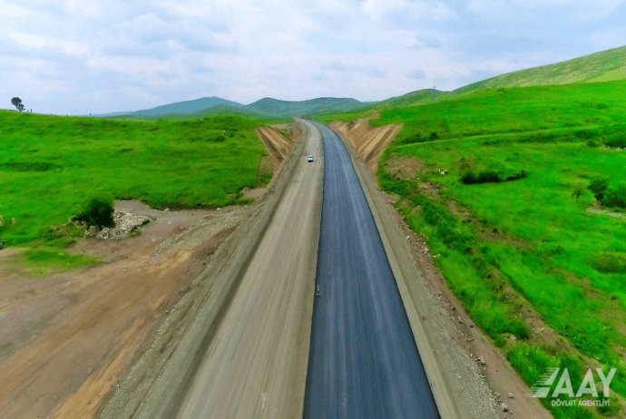 Füzuli-Hadrut yolunun tikintisi sürətlə davam etdirilir - FOTO