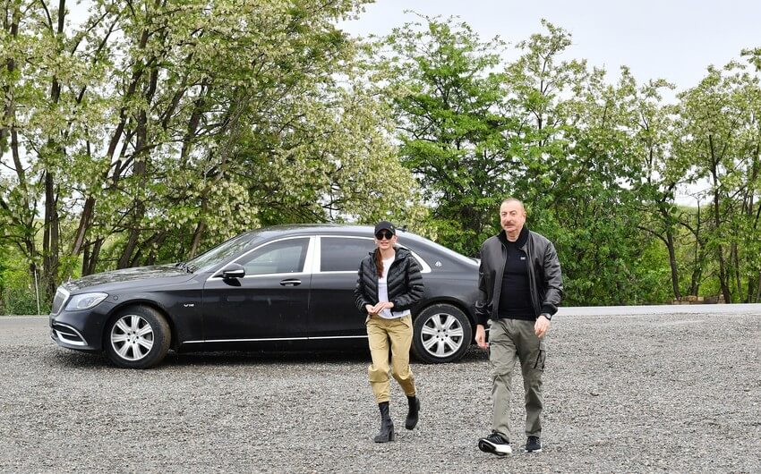 Prezident və birinci xanım Zəngilanda “Ağıllı kənd”in açılışını ediblər