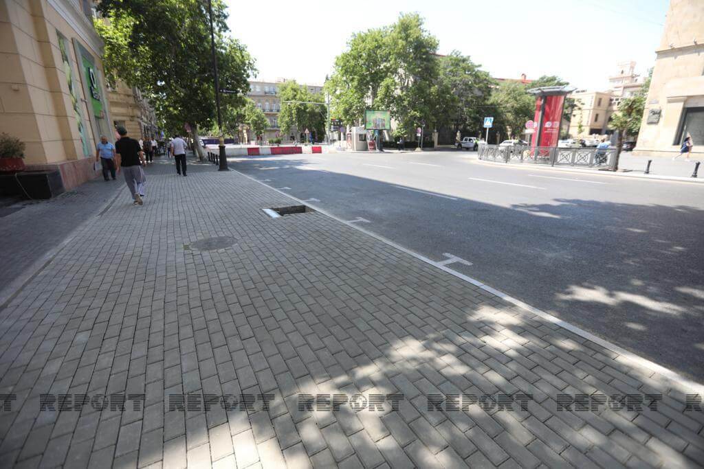 Bakıda qanunsuz parkinq yaradılmış ərazidə səki tam bərpa edilib - FOTO