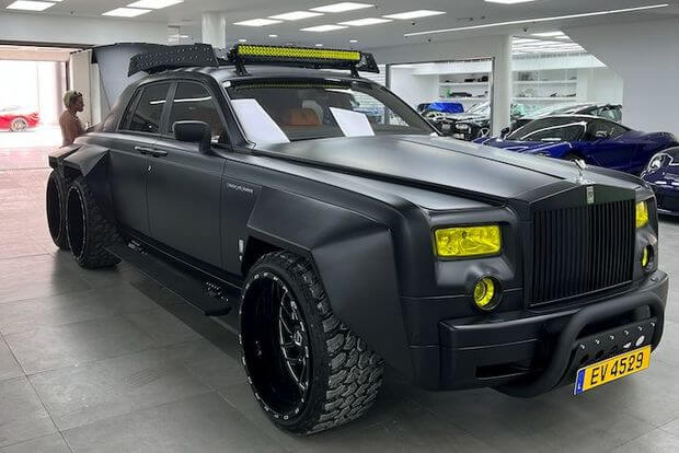 Limuzini altı təkərli “tank”a çevirdilər