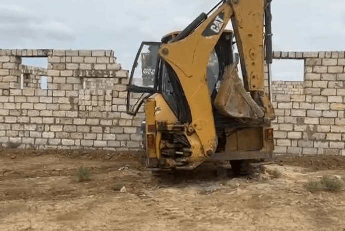 Abşeronda qanunsuz tikintinin qarşısı alınıb - VİDEO