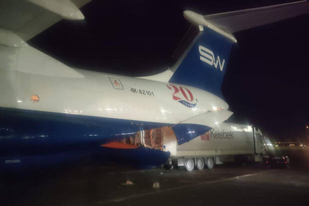 FHN-nin növbəti humanitar yardımı Türkiyəyə çatıb - FOTO/VİDEO