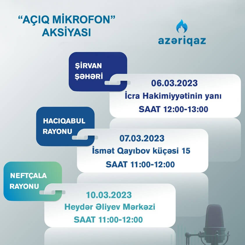 SOCAR "Azəriqaz" İB-nin "Açıq mikrofon" aksiyası davam edir