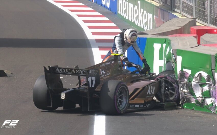 Sıralama turunda qəza baş verib - FOTO