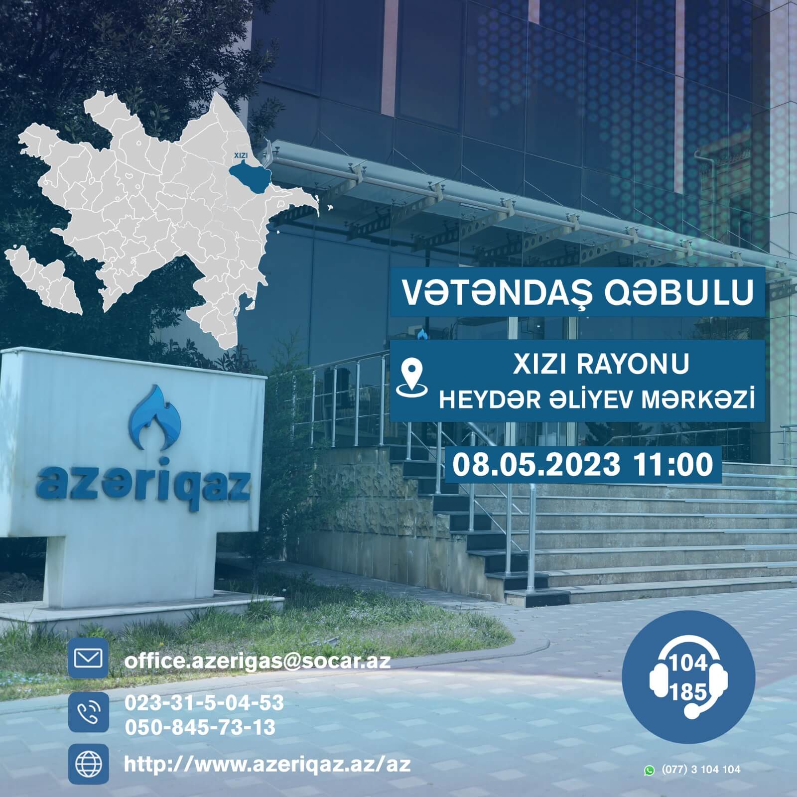 SOCAR "Azəriqaz" İB rəhbərliyinin Xızı və Siyəzən sakinləri ilə görüşü olacaq