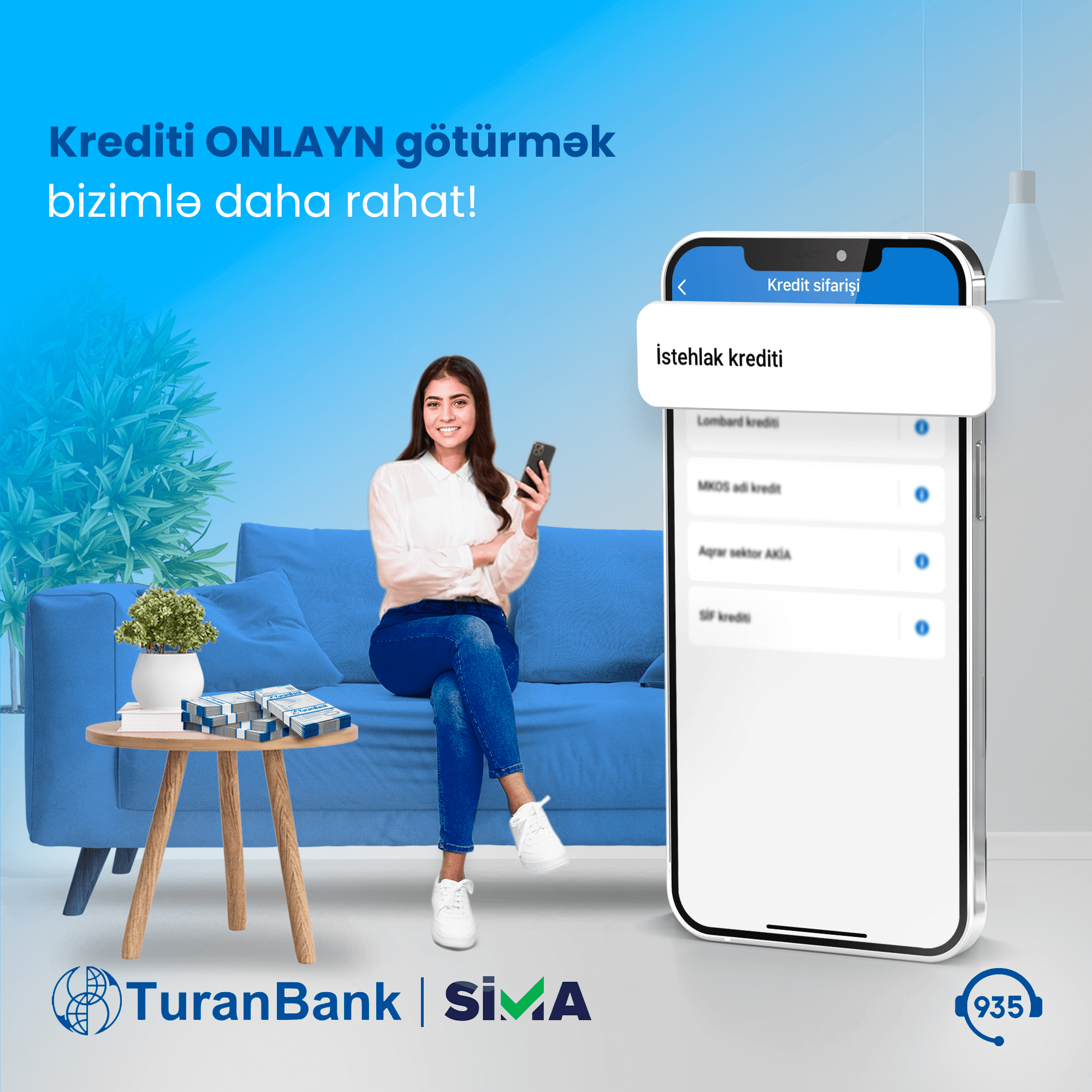 “TuranBank”dan onlayn kredit götürmək SİMA ilə daha rahat