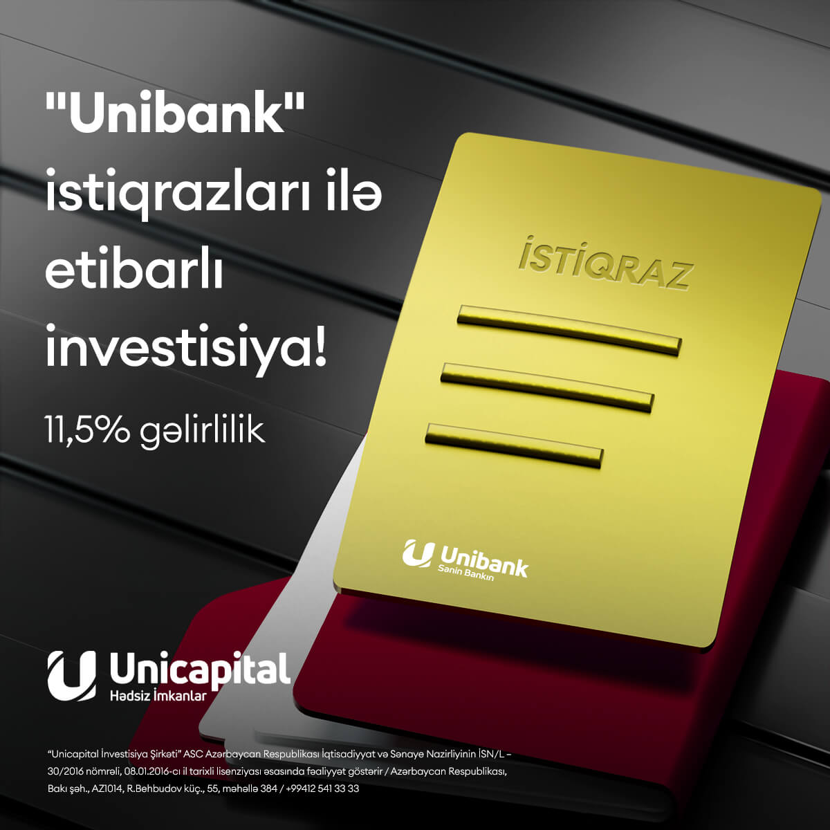 “Unibank”ın yüksək gəlirli manat istiqrazlarının hansı üstünlükləri var?