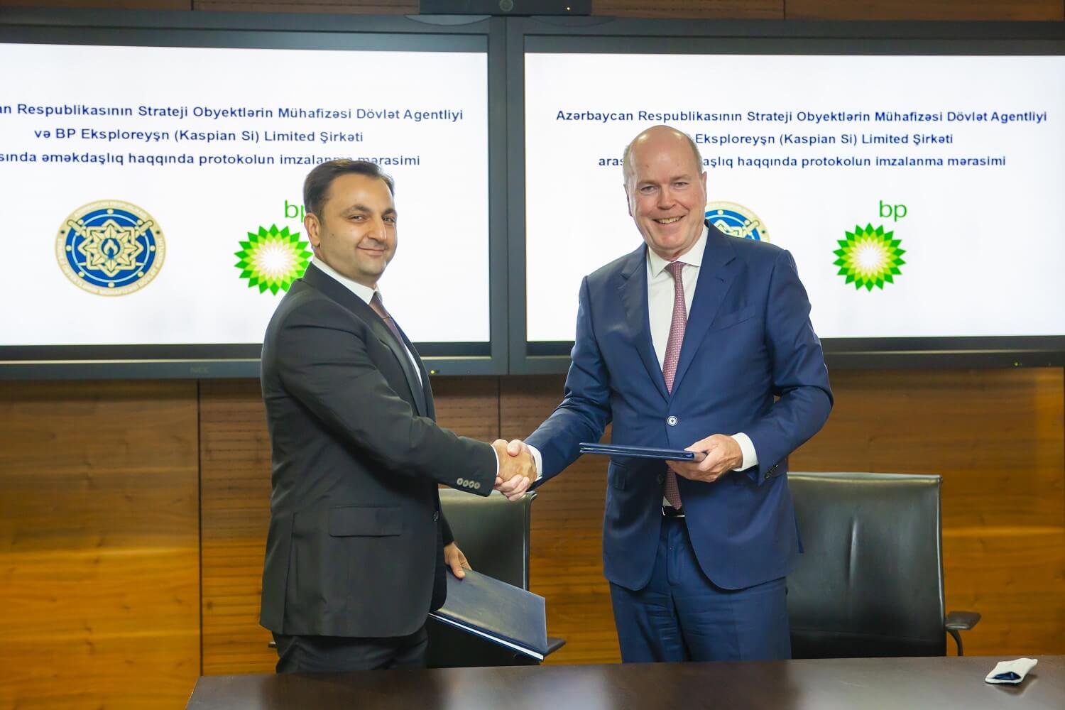 BP və Strateji Obyektlərin Mühafizəsi Dövlət Agentliyi arasında iki sənəd imzalanıb