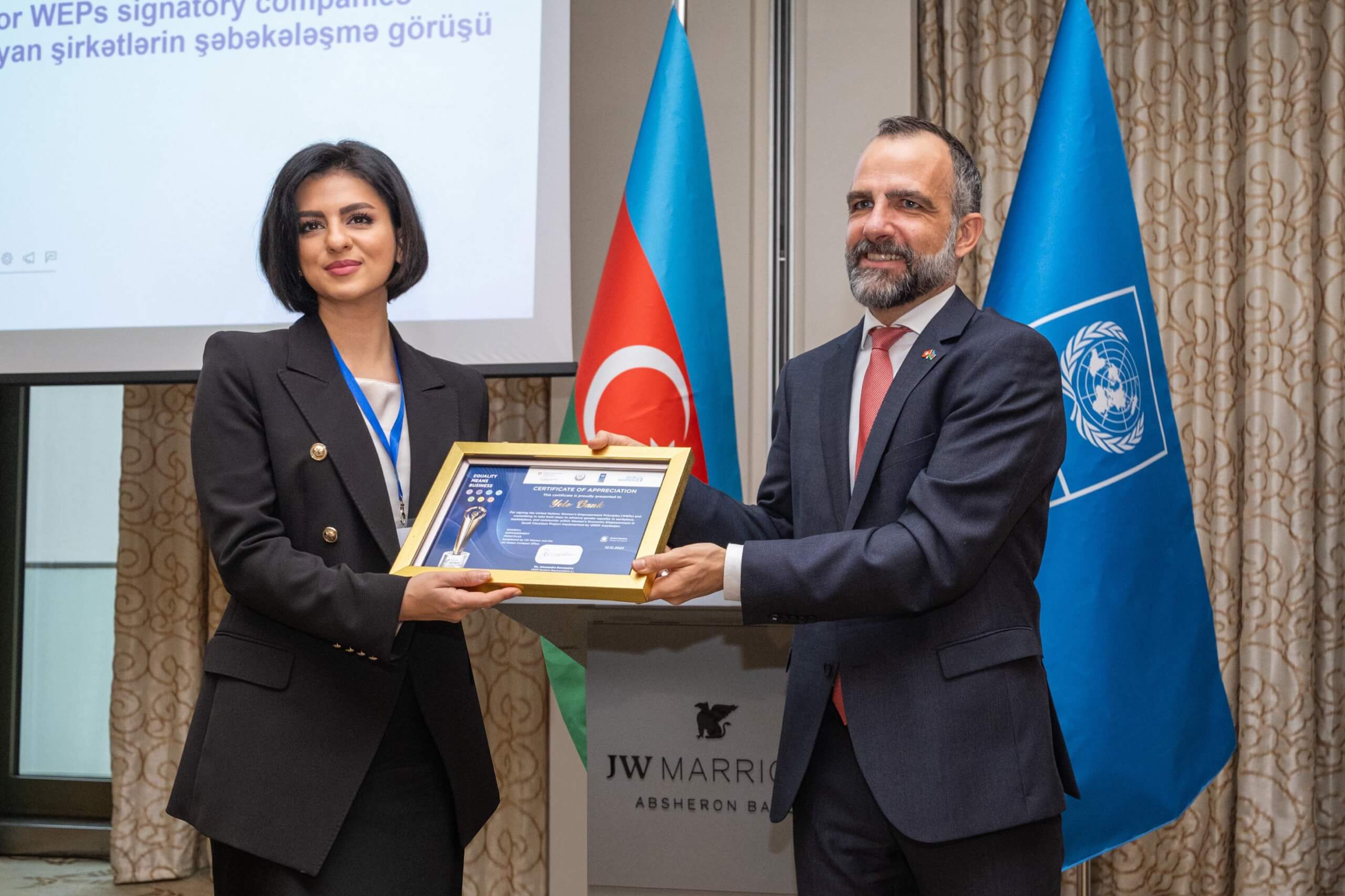 “Yelo Bank” BMT-nin Qadınların Səlahiyyətlərinin Genişləndirilməsi Prinsiplərinə qoşuldu