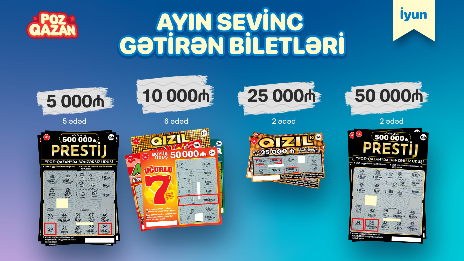 “Poz-Qazan” iyunda 15 böyük uduş qazandırıb