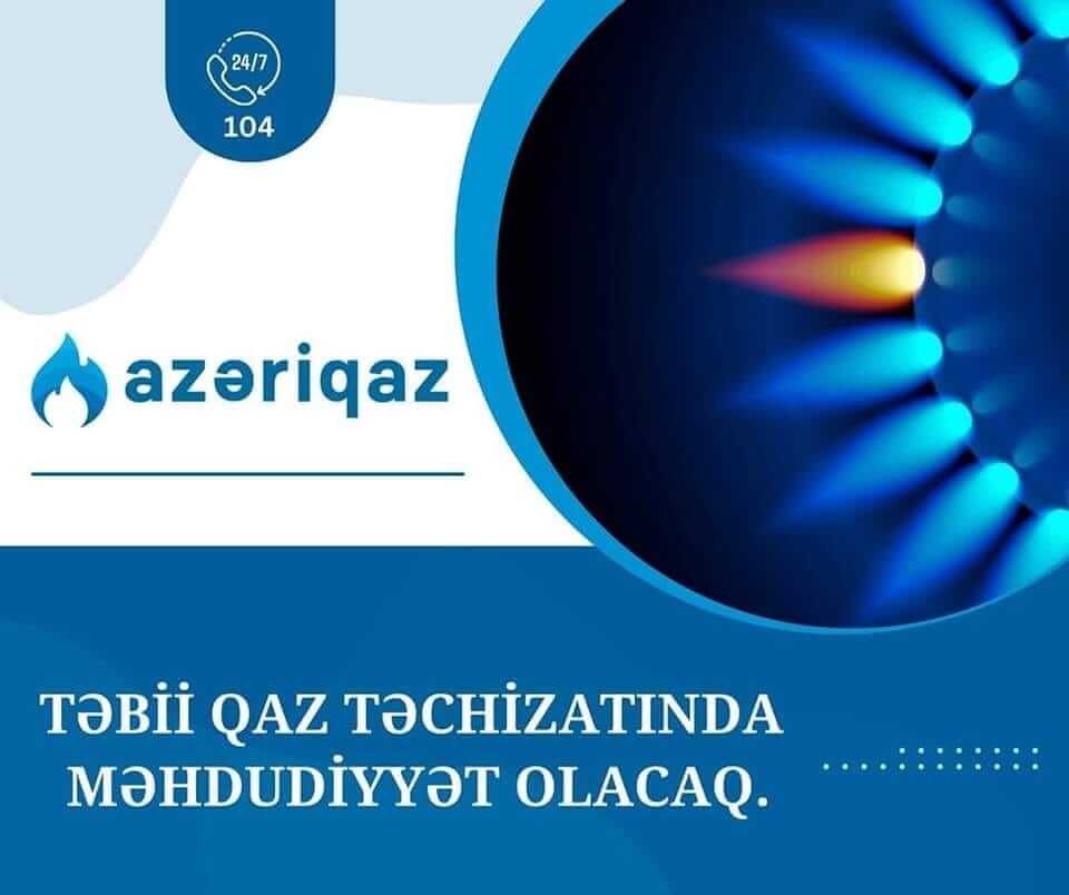 Sabah Bakının bu rayonlarında qaz olmayacaq