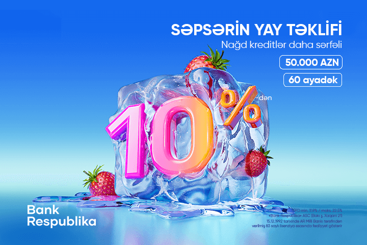 “Bank Respublika”dan SƏPSƏRİN kredit şərtləri!