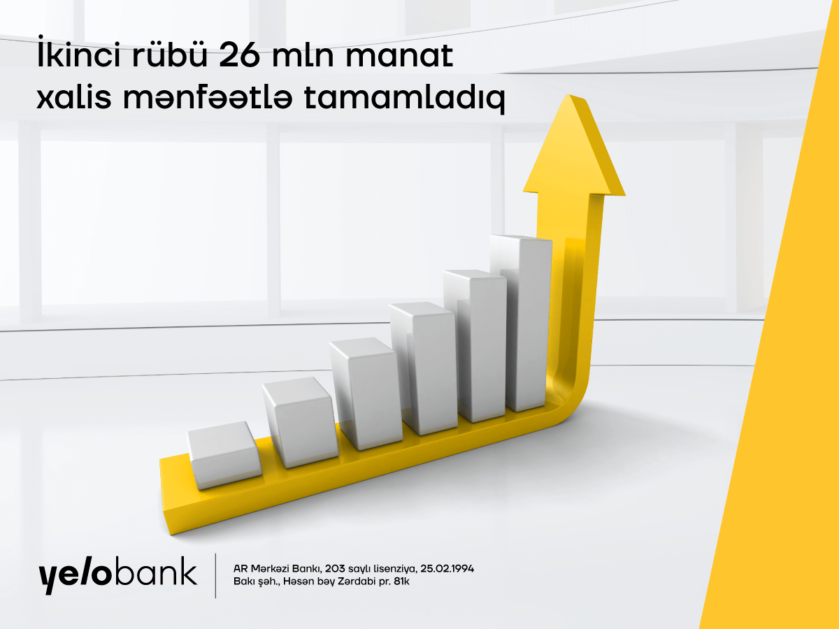 “Yelo Bank”ın əsas maliyyə göstəricilərində pozitiv tendensiya davam edir!