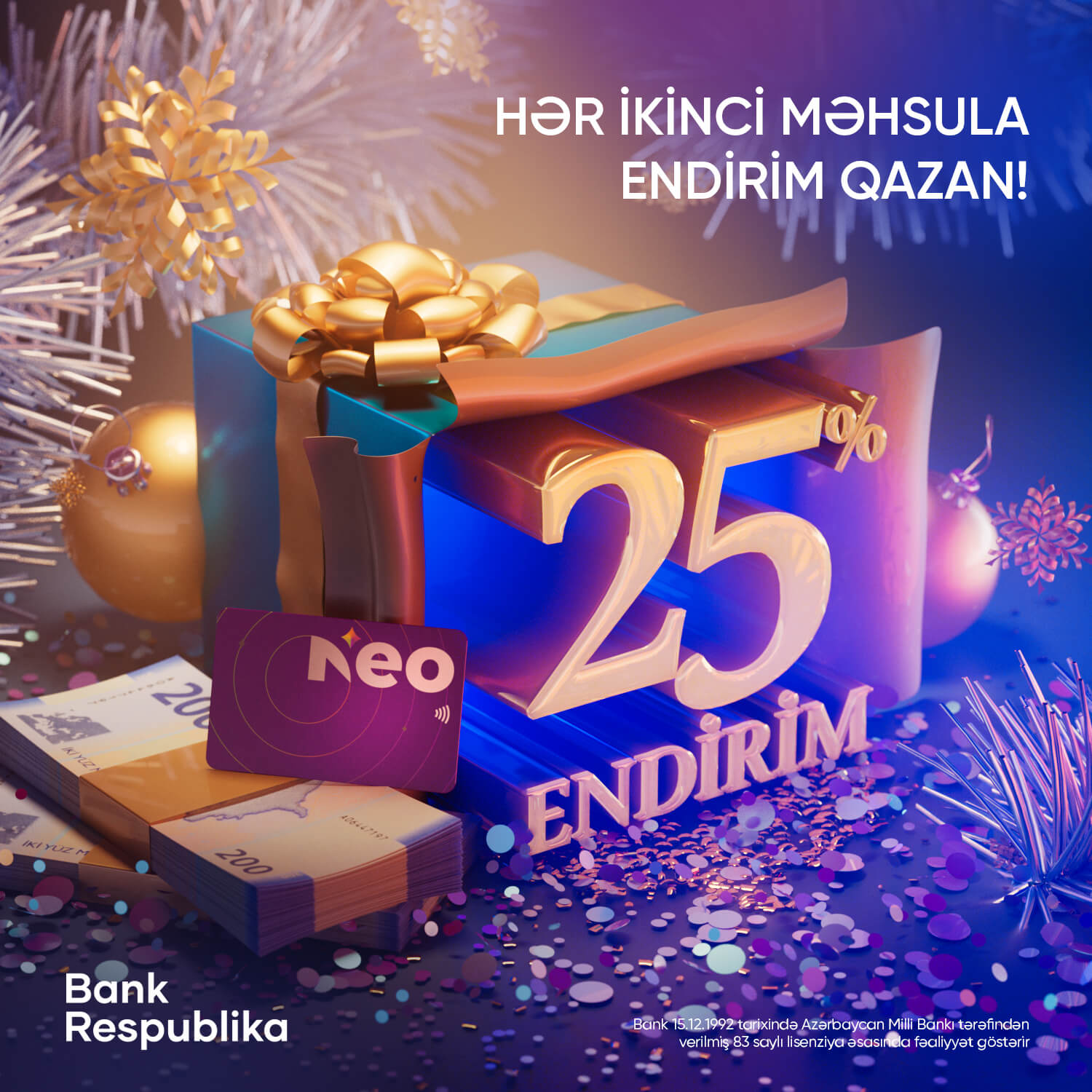 Bank Respublika “2025-ci il üçün 25% endirim” kampaniyasına start verdi