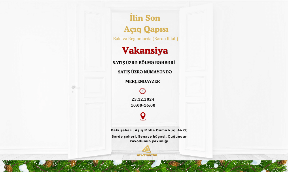 Yeni ildən yeni iş yerində çalışmaq istəyənlər üçün “Açıq Qapı”