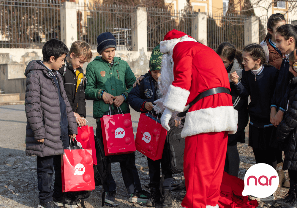 "Nar” Yeni il sevincini ucqar kəndlərdə yaşayan uşaqlarla paylaşıb