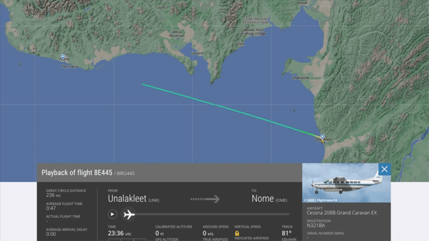 Alyaskada 10 nəfərin olduğu təyyarə yoxa çıxıb