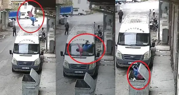 2 yaşlı uşağın möcüzəvi şəkildə qurtuluşu kameraya düşüb