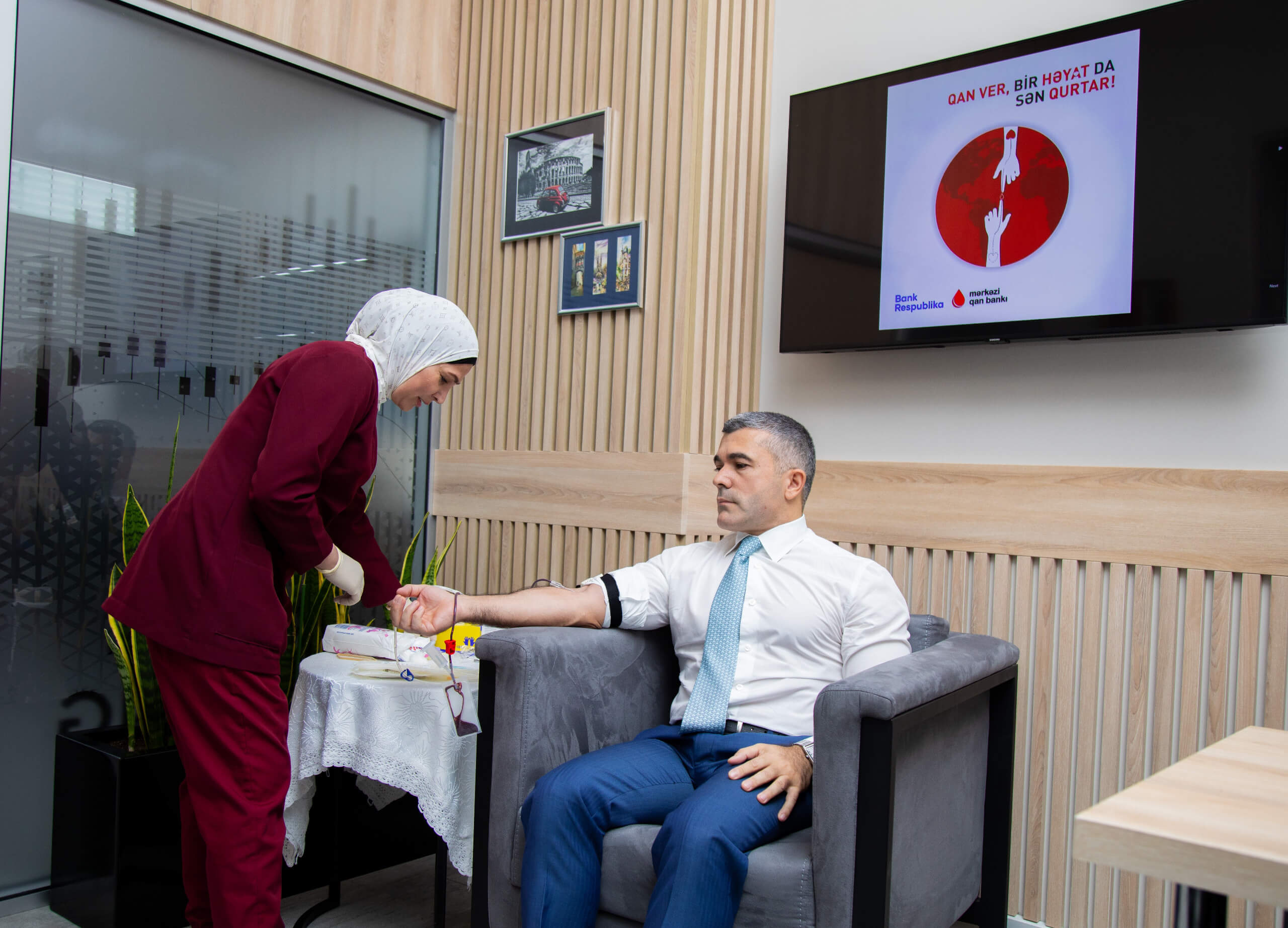 “Bank Respublika” “Ümumdünya Qan Donoru Günü”nə həsr olunmuş qanvermə aksiyası keçirib