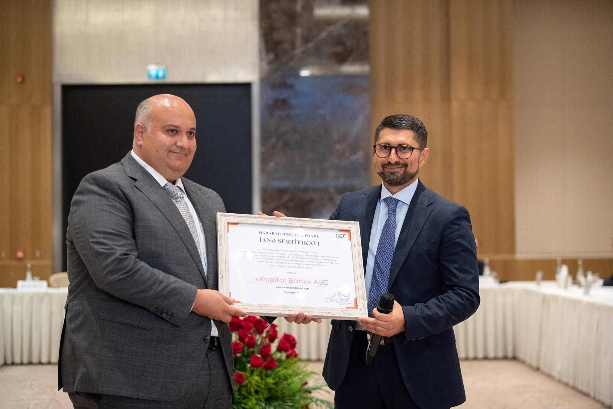 “Kapital Bank” Qarabağ Dirçəliş Fondunun xüsusi sertifikatına layiq görülüb