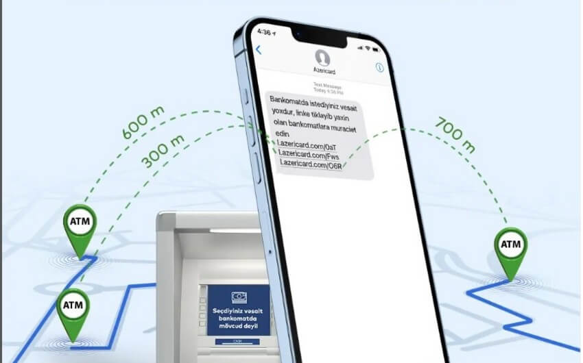 Vətəndaşlara pul olan bankomatlar barədə SMS göndəriləcək