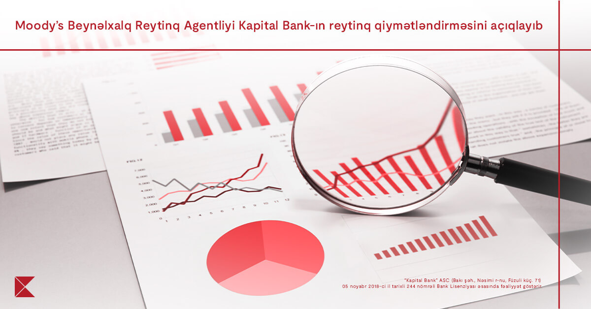 “Moody’s” Beynəlxalq Reytinq Agentliyi “Kapital Bank”ın reytinq qiymətləndirməsini açıqlayıb