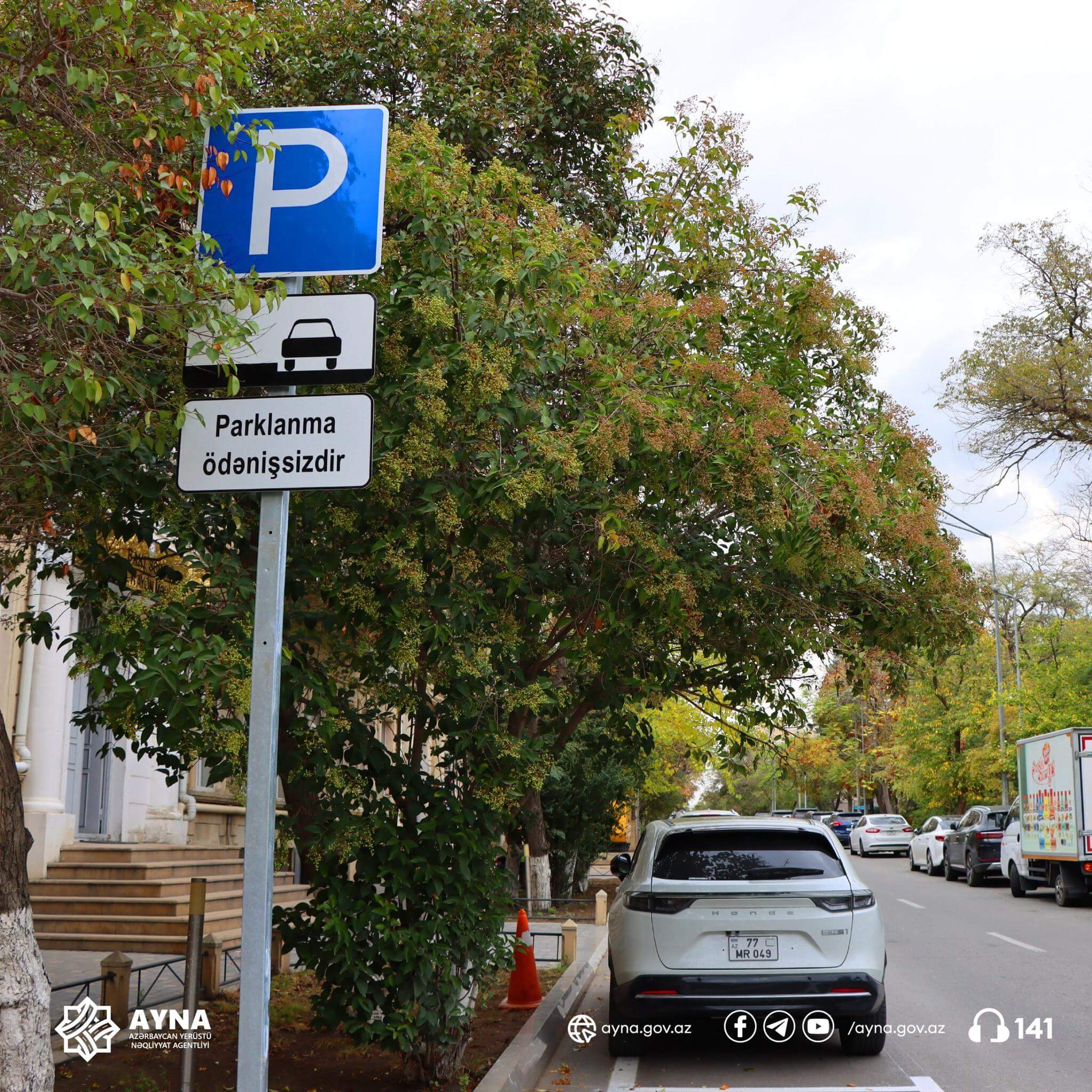 Bakıda ilk dəfə ödənişsiz parklanma yerləri təşkil edilib