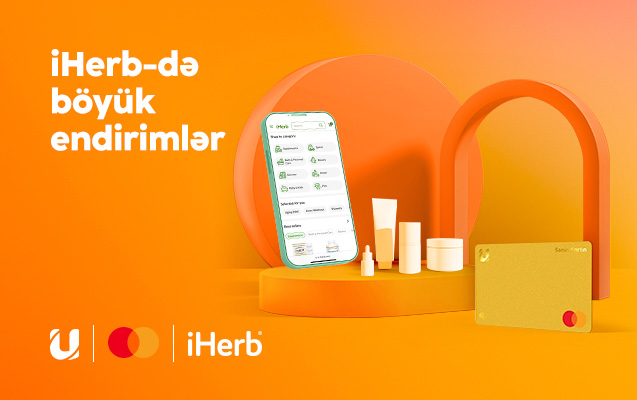 “Unibank” “Mastercard” kartınla iHerb-dən 30 %-lik endirim qazan!